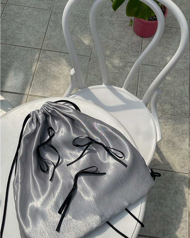 뉴트 리본 샤틴 복조리 발레코어 백팩 짐색(2color)